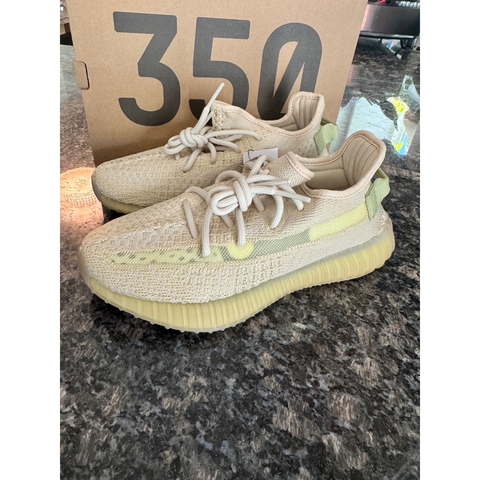 Adidas Yeezy Boost 350 V2 Static Ef2905 Mens Size 6 Cream White Sneakers